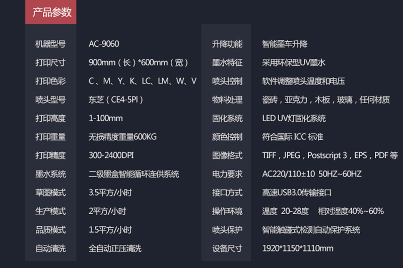 全能打印机配置参数
